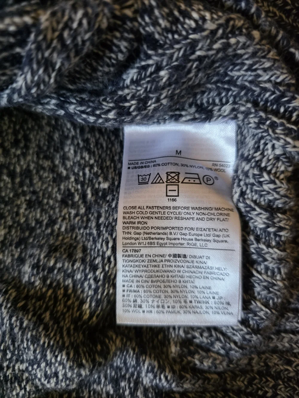 Banana Republic Men's Cable Shawl Collar Cardigan - Gray